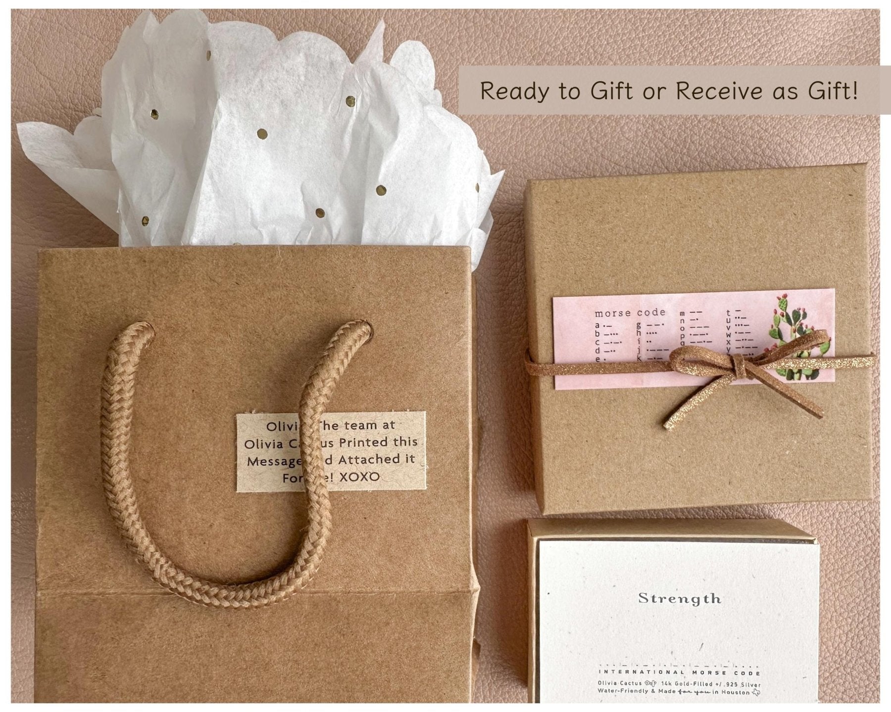 Philippians 4: 6 - 7 Morse Code Bracelet - Dainty 14K Gold & Silver Jewelry by Olivia Cactus