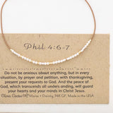 Anxiety Reminder Morse Code Bracelet, Philippians 4:6-7