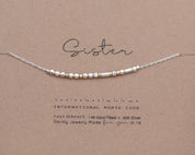 Philippians 4:6 - 7 Morse Code Necklace - Dainty 14K Gold & Silver Jewelry by Olivia Cactus