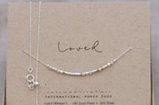 Philippians 4:6 - 7 Morse Code Necklace - Dainty 14K Gold & Silver Jewelry by Olivia Cactus