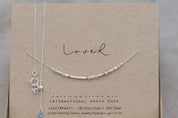 Philippians 4:6 - 7 Morse Code Necklace - Dainty 14K Gold & Silver Jewelry by Olivia Cactus