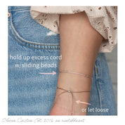 Philippians 4:6 Morse Code Bracelet - Dainty 14K Gold & Silver Jewelry by Olivia Cactus