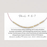 Philippians 4:6 Morse Code Bracelet - Dainty 14K Gold & Silver Jewelry by Olivia Cactus