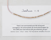 Philippians 4:6 Morse Code Bracelet - Dainty 14K Gold & Silver Jewelry by Olivia Cactus