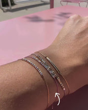 Morse Code Godmother Bracelet: Rose Gold & Silver, Adjustable Gift