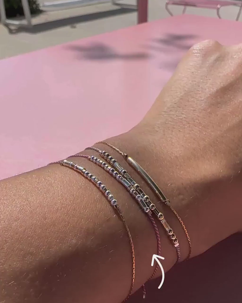 Morse Code Godmother Bracelet: Rose Gold & Silver, Adjustable Gift