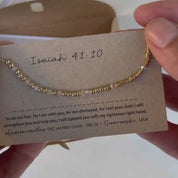 Faith Morse Code Bracelet on Chain