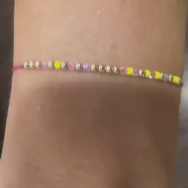 Colorful Swarovski Morse Friendship Bracelet