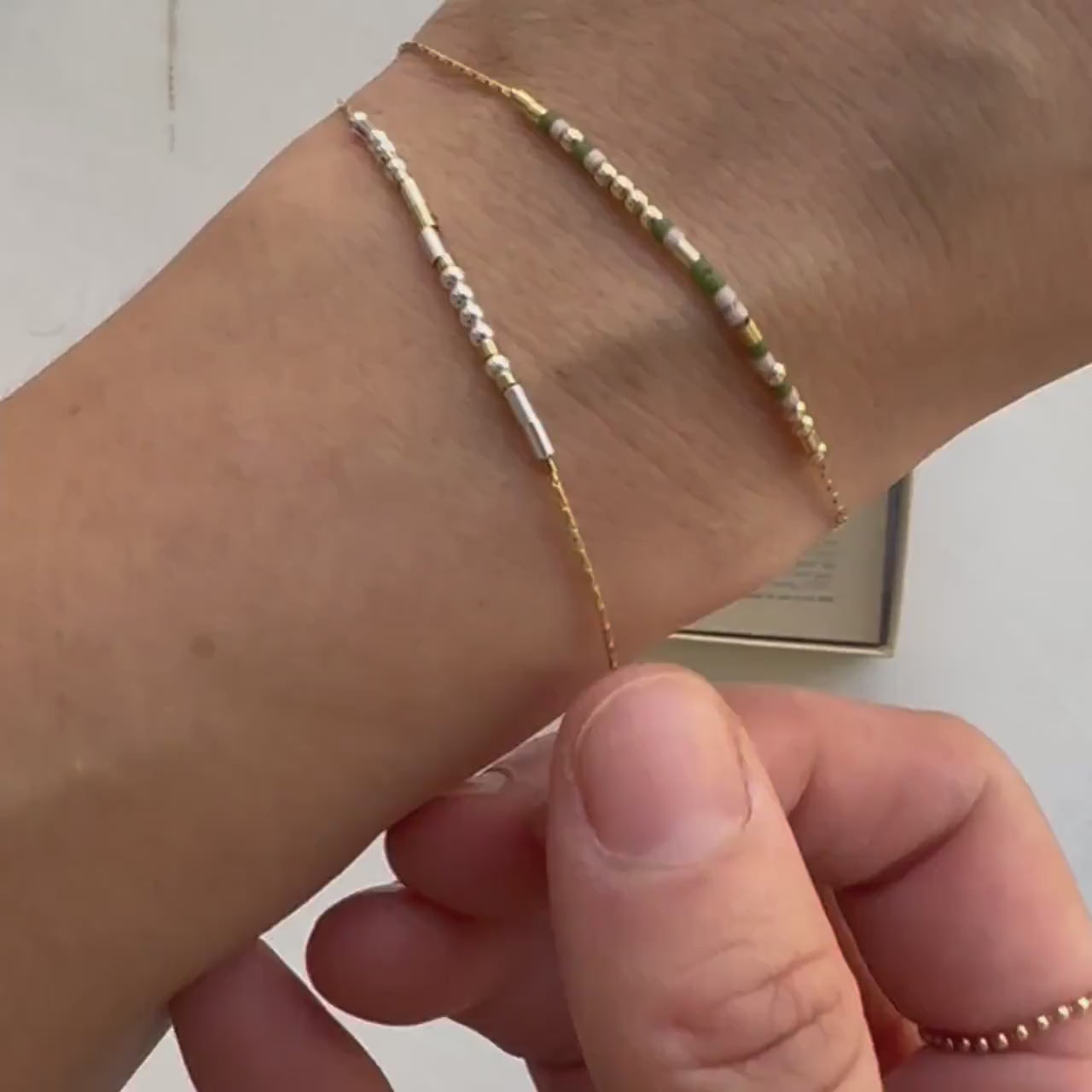 Morse Code Bracelet for Women, Personalized Custom Word, 14K Gold Filled Sterling Silver