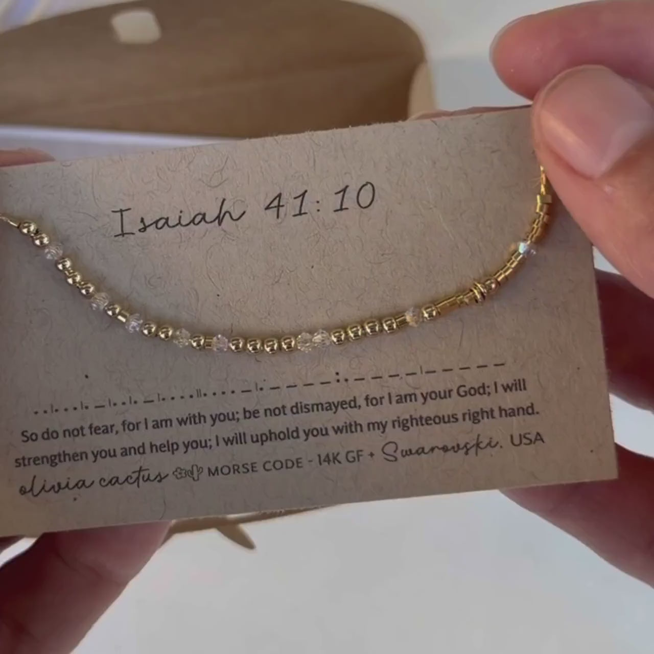 Isaiah 41:10 Morse Code Bracelet