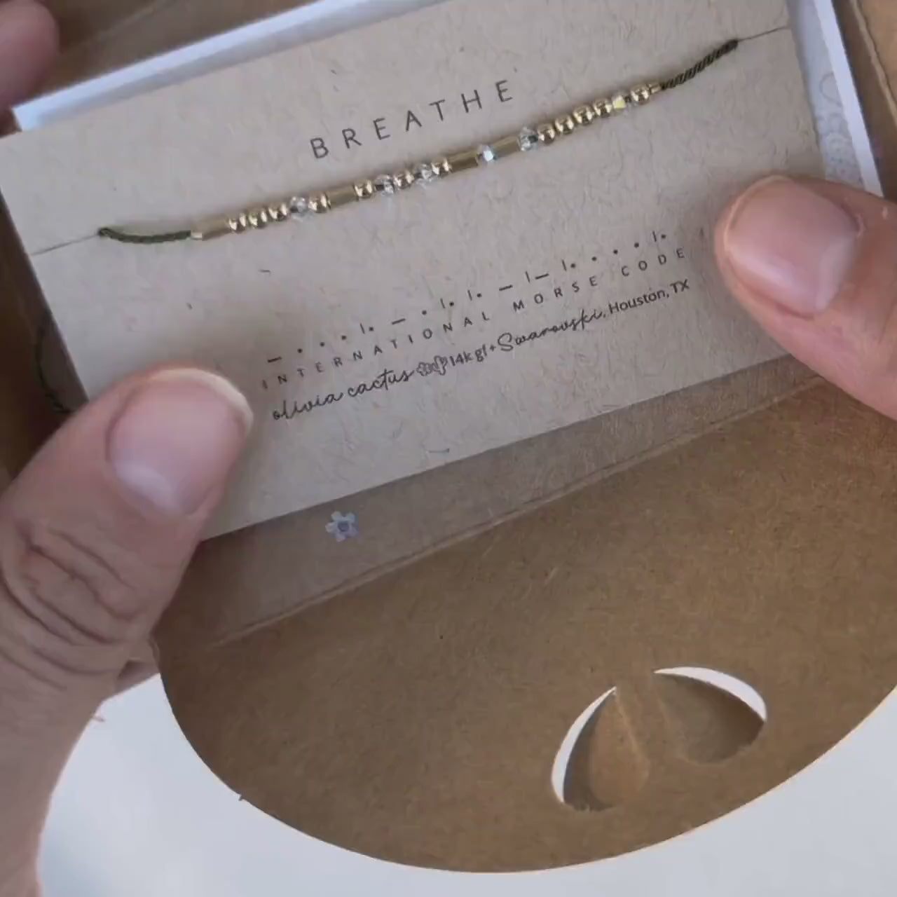 Morse Code Bracelet w/ Swarovski Crystals