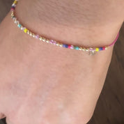 Colorful Swarovski Morse Friendship Bracelet