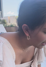 Tiny Heart Hoop Earrings
