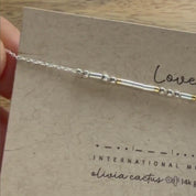 Custom Sterling Silver Morse Code Necklace, Hidden Message, Loved or Personalized Birthday Gift
