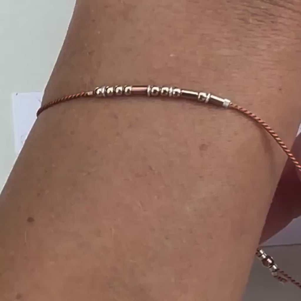 Let Them Morse Code Bracelet