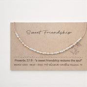Proverbs 27:9 Bible Morse Code Friendship Bracelet - Dainty 14K Gold & Silver Jewelry by Olivia Cactus