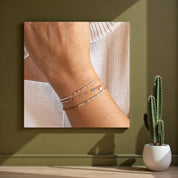 Proverbs 27:9 Bible Morse Code Friendship Bracelet - Dainty 14K Gold & Silver Jewelry by Olivia Cactus