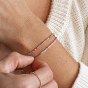 Proverbs 27:9 Bible Morse Code Friendship Bracelet - Dainty 14K Gold & Silver Jewelry by Olivia Cactus