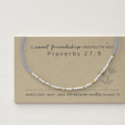 Proverbs 27:9 Bible Morse Code Friendship Bracelet - Dainty 14K Gold & Silver Jewelry by Olivia Cactus