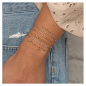 Proverbs 27:9 Bible Morse Code Friendship Bracelet - Dainty 14K Gold & Silver Jewelry by Olivia Cactus