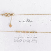 Psalms 27 Morse Code Necklace - Dainty 14K Gold & Silver Jewelry by Olivia Cactus