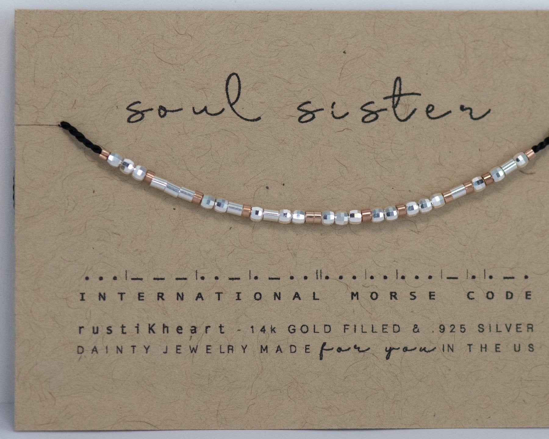 Ride Or Die Morse Code Bracelet - Dainty 14K Gold & Silver Jewelry by Olivia Cactus