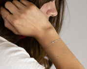 Rose Gold 81B on Silk - Dainty 14K Gold & Silver Jewelry by Olivia Cactus