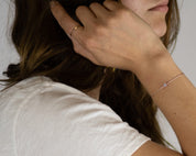 Rose Gold 81B on Silk - Dainty 14K Gold & Silver Jewelry by Olivia Cactus