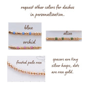 Rose Gold Friendship Morse Bracelet - Dainty 14K Gold & Silver Jewelry by Olivia Cactus