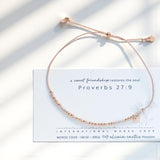 Rose Gold Friendship Morse Bracelet