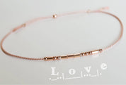 Rose Thin, SS Tiny Hoop Morse and Dainty Jewelry by Olivia Cactus
