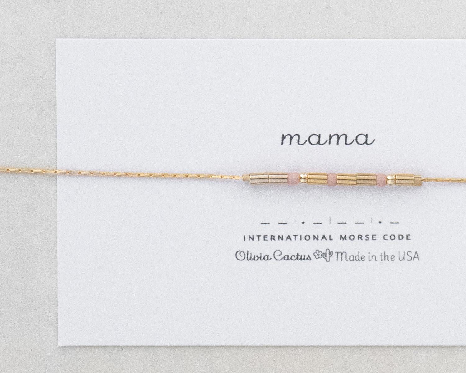 Sister Morse Code Bracelet - Dainty 14K Gold & Silver Jewelry by Olivia Cactus