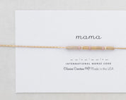 Sister Morse Code Bracelet - Dainty 14K Gold & Silver Jewelry by Olivia Cactus