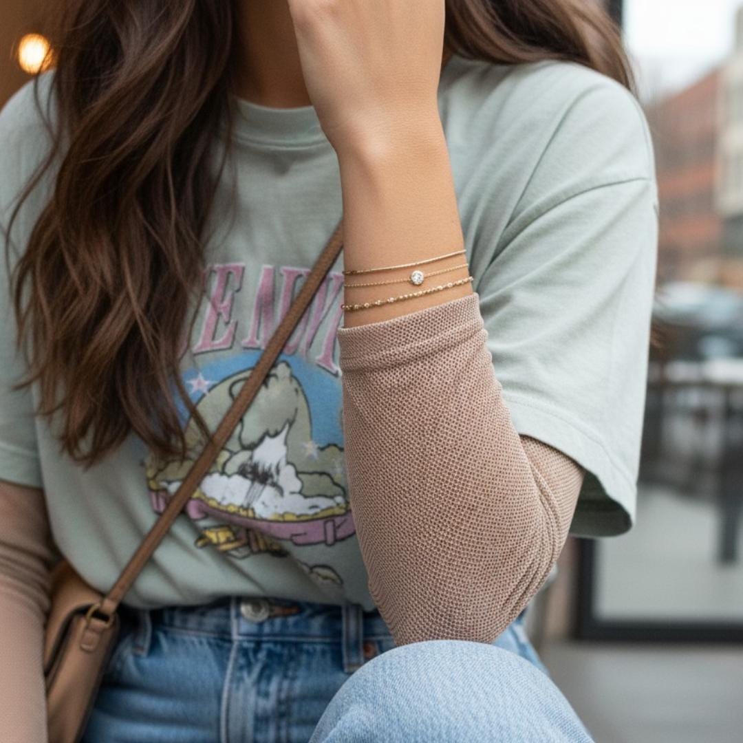 Sister Morse Code Bracelet - Dainty 14K Gold & Silver Jewelry by Olivia Cactus