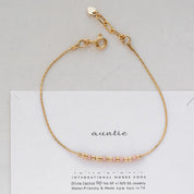 Sister Morse Code Bracelet - Dainty 14K Gold & Silver Jewelry by Olivia Cactus