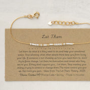 Sister Morse Code Bracelet on Gold Chain - Dainty 14K Gold & Silver Jewelry by Olivia Cactus