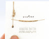 Sister Morse Code Necklace Morse and Dainty Jewelry by Olivia Cactus