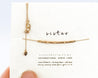 Sister Morse Code Necklace Morse and Dainty Jewelry by Olivia Cactus