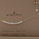 Sister Morse Code Necklace