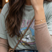 Sisters Morse Code Bracelet - Dainty 14K Gold & Silver Jewelry by Olivia Cactus