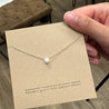 Solitaire Pearl Necklace Morse and Dainty Jewelry by Olivia Cactus