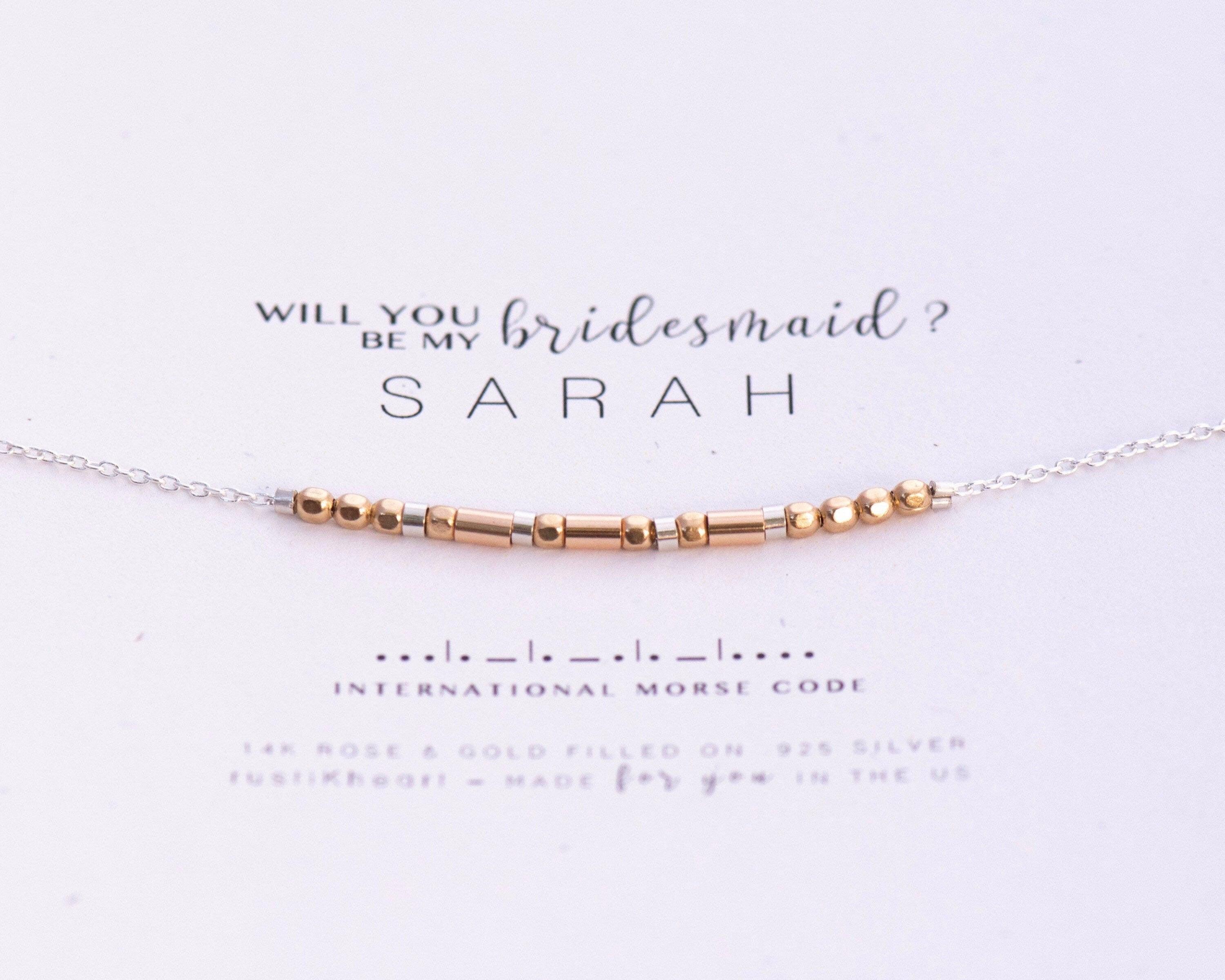 Soulmate Morse Code Necklace Morse and Dainty Jewelry by Olivia Cactus