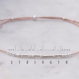 Custom Morse Code Bracelet, All Silver
