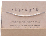 Strength Morse Code Bracelet, All Silver