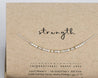 Strength Morse Code Necklace Morse and Dainty Jewelry by Olivia Cactus