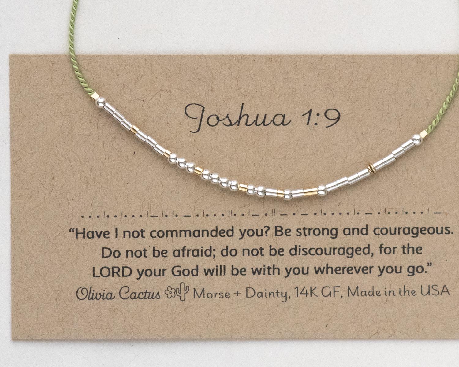 Strength Morse Code Bracelet - Dainty 14K Gold & Silver Jewelry by Olivia Cactus