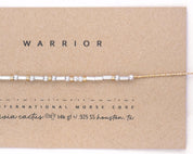 Strength Morse Code Bracelet - Dainty 14K Gold & Silver Jewelry by Olivia Cactus