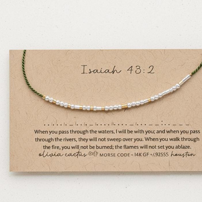 Strength Morse Code Bracelet - Dainty 14K Gold & Silver Jewelry by Olivia Cactus
