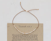 Strength Morse Code Bracelet - Dainty 14K Gold & Silver Jewelry by Olivia Cactus