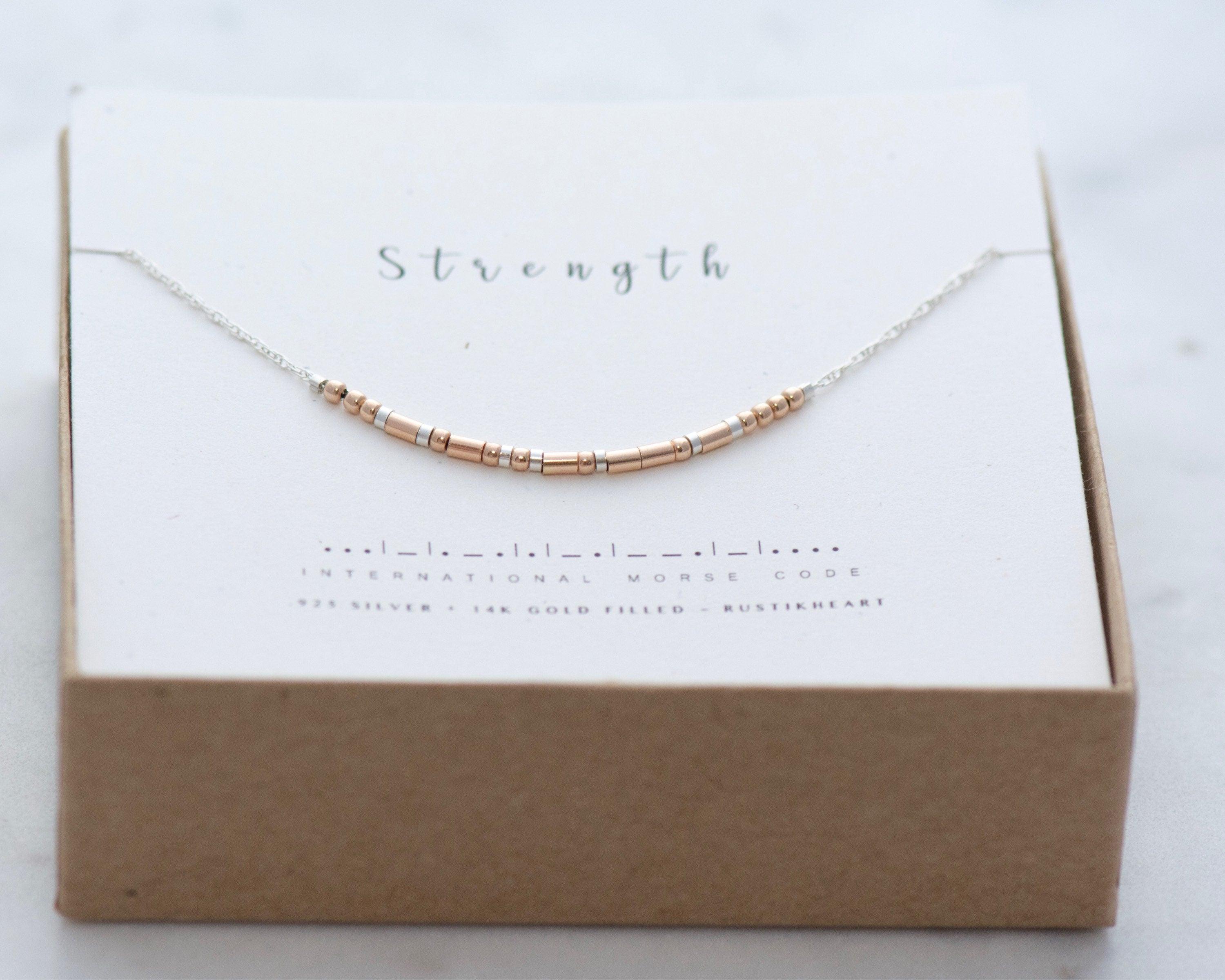 Strength Necklace Silver - Bree Morse and Dainty Jewelry by Olivia Cactus